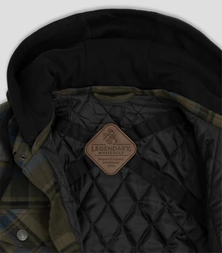Image of Legendary Whitetails Men's Ccw Hooded Flannel Shirt Jacket Quilted Shacket