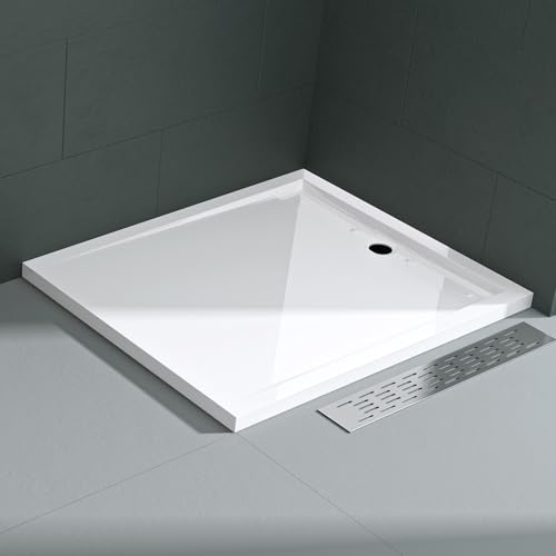 Duschwanne Mai & Mai 80x120x5cm Flache Duschtasse Weiß