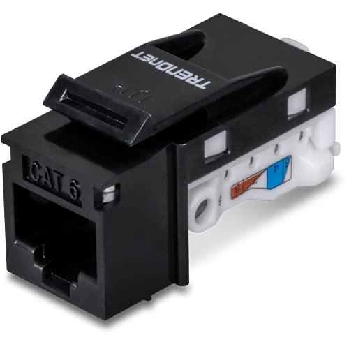 TRENDnet Cat6 Keystone Jack, 25-Pack Bundle, 90° Angle Termination, Compatible with Cat5, Cat5e, & Cat6 Cabling - Image 2