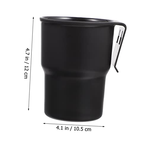 Portavasos y bote de basura para carro negro 2 piezas miniatura 4