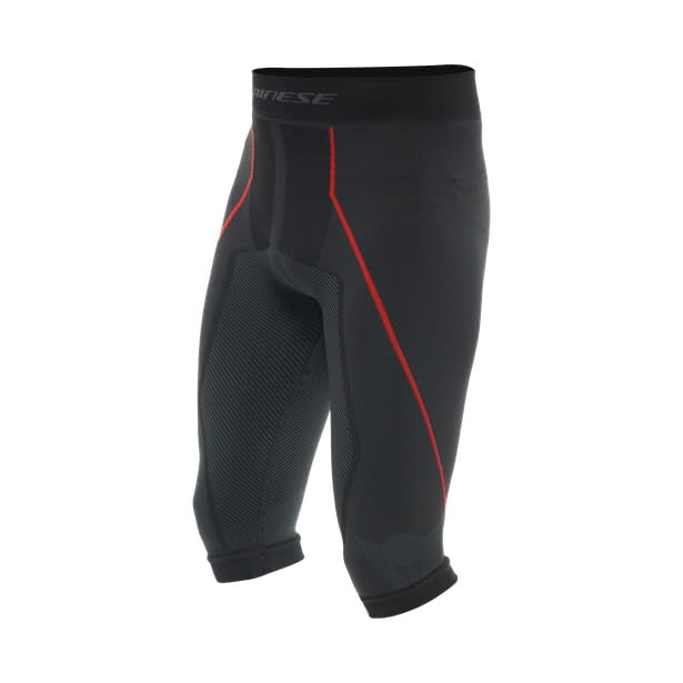 DAINESE, Spodnie termiczne 3/4 Narciarstwo Mężczyźni,Czarny/Czerwony, XS/S, 606, XS-S