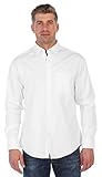 Gioberti Mens Long Sleeve Casual Twill Shirt, White, X Large