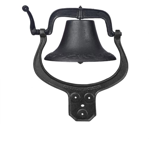 STANSS 17" Large Heavy Cast Iron Farm Dinner Bell,Antique Vintage