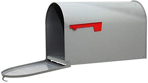 Colibyou Post Mount Mailbox Extra Large Postal Storage Box Gray Galvanized Steel Heavy - Mailboxes For Outside - Large Mailbox. #TOP2