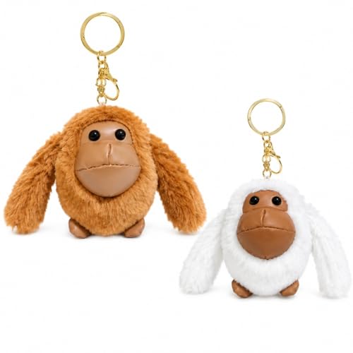 Llaveros de peluche de animales dibujos animados colgantes mochilas bolsos 2 uds
