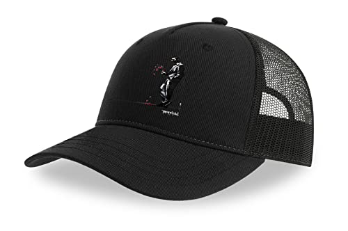 Casquette de camionneur Banksy finitions soignées en coton noir