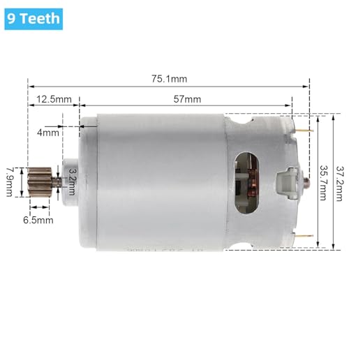 Motor RS550 DC de repuesto para taladro inalámbrico de 18V 3