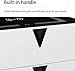 JAVYPPT Bedroom Smart Bedside Table w/Wireless Charging, USB Port, Dimmable Led Light, Tempered Glass Touch Modern Minimalist Nightstand Table Bedroom Living Room Storage Locker (Color : Left)