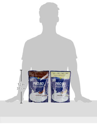 Inkospor Active Proteinshake Pro 80 Beutel 2er Mix Pack (2 x 500 g) Schoko/Stracciatella, 1er Pack (1 x 1 kg)