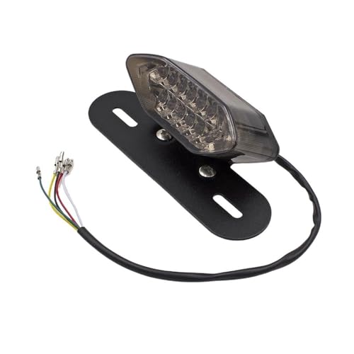 Feu arrière à LED 12V universel pour moto avec clignotants intégrés et feu de freinage modifié