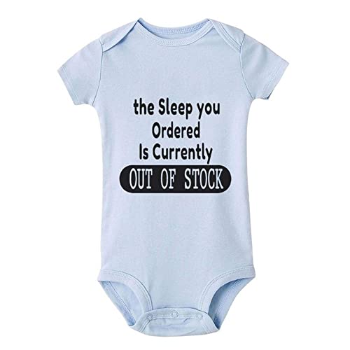Image of Yeavomeny The Sleep You Ordered is Currently Out of Stock Unisex Baby Bodysuit Long Sleeve Tiny Rompers Jumpsuit