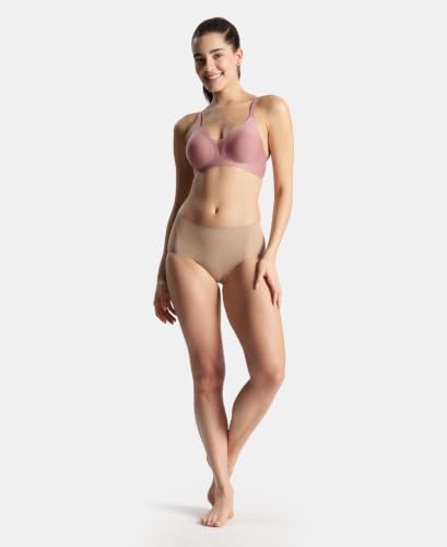 Image of Jockey 1827 Women's High Coverage Microfiber Nylon Elastane Stretch Mid Waist Hipster with No Visible Pantyline