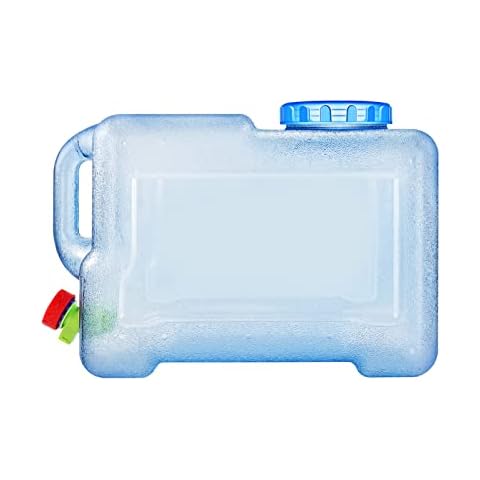Trintion Camping Wasserkanister mit Hahn und Schraubdeckel 18L Wasserbehälter Trinkwasserkanister Transparent Wassertank Cover