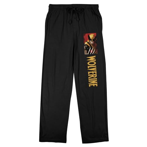 Marvel Universe Publishing Art Archive Wolverine Men's Black Sleep Pajama Pants
