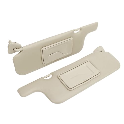 Acouto Car Sun Visor with Beige Mirror for 2001-2007 2pcs Car Right Passenger Side Left Driver Side Sun Visor Makeup Mirror Sun Shielding Board Replacement by Acouto - Image 6
