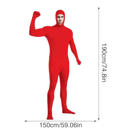 Traje de cosplay de Halloween unisex con apertura en la cara y ajuste elástico para adultos 6