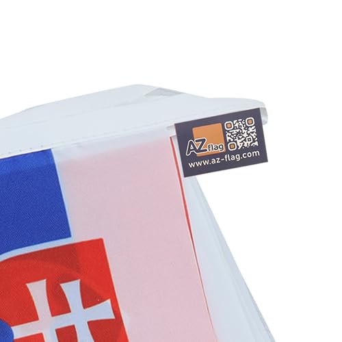 Image of AZ FLAG Slovakia 6 meters BUNTING Flag 20 flags 9'' x 6'' - Slovak STRING flags 15 x 21 cm