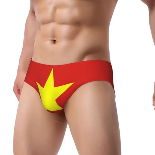 Mens Bikini Swimwear Sports Triangle Swim Briefs - Vietnamese Flag Print Bathing Suit Sexy Swimsuit Underwear2