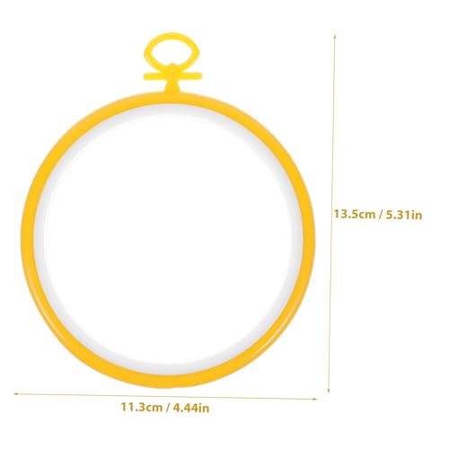 Aros de bordado de plástico amarillo para manualidades de costura en casa 2