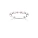 Produktbild THOMAS SABO filigraner Ring, 925 Sterlingsilber, weiße Zirkonia Steine und rosa Opal-Imitation im French Setting, Ringgröße 56, TR2343-166-7-56