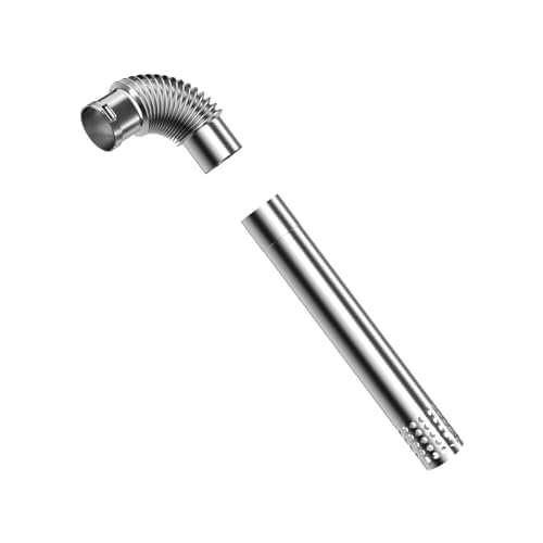 Image of FOGATTI Stainless Steel Vent Pipe Kit for Gas Tankless Water Heaters, Includes Elbow, Horizontal Termination Pipe, and Chimney Rain Cap