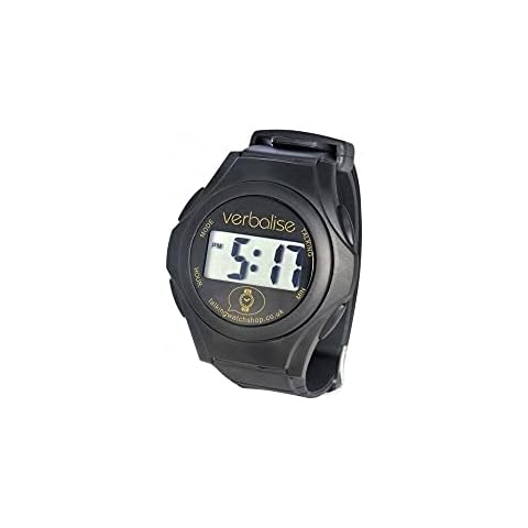 Verbalise Unisex Digital Talking Watch, Black Cover