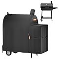 EVRBUL Outdoor Grill Cover Compatible with Royal Gourmet CC1830 30in Barrel Charcoal Grill with Side Table, Waterproof 420D BBQ Grill Cover 43" L x 23" W x 45" H, Windproof Smoker Cover with Air Vent