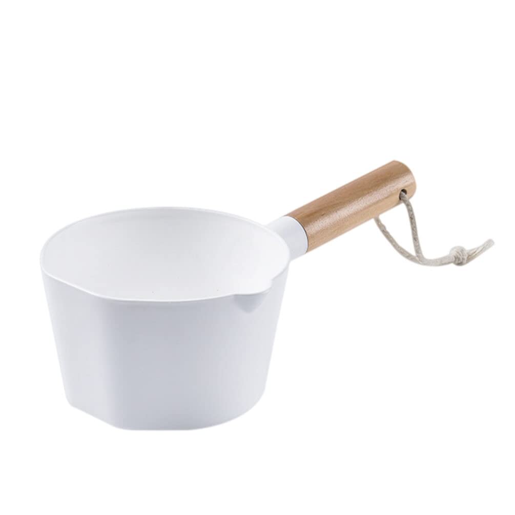 Cabilock Water Spoon Water Ladle Wooden Handle Japanese Plastic Water Ladle Bath Ladle Dipper Cup Home Accessories Water Ladle