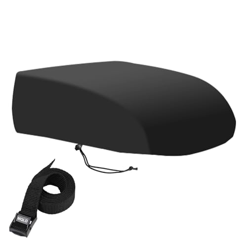 Abdeckung für Wohnmobil-Klimaanlagen, schwarz, wasserdicht, UV-Vinyl, kompatibel mit Dometic Brisk II, Kordelzug am Saum, leicht zu reinigen