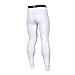 ARSUXEO Men's Compression Tights Running Pants Baselayer Legging K3 White Size Large