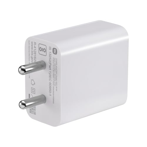 Image of Mi Xiaomi Original 67W Fast Charger Combo /Rapid Charging with Qualcomm Quick Charge 3.0. Includes USB Type-C 6A Fast Charge Cable. Compatable with mobiles, laptops, and Power Banks (White)
