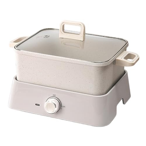 BNF® Electric Hot Pot Transparent Lid Multiuse Anti Scald Handles Shabu Shabu Pot-Home & Kitchen-Large Appliances-Microwave Ovens-Microwaves with Steam