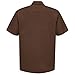 Red Kap Men's Standard Industrial Work Shirt, Regular Fit, Short Sleeve, Chocolate Brown, Small