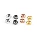 Brass Round Rubber Beads,Adjustable Slider Clasps Round Beads,Fixed Jewelry Position 8x4mm 30Pcs MixedColor