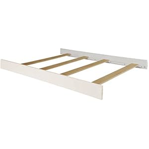 Full Size Conversion Kit Bed Rails for Baby Cache Cribs | Multiple Finishes Available (Antique White)