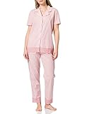 Damen Web Pyjama aus reiner Biobaumwolle, Organic Cotton: Baumwolle aus kontrolliert biologischem Anbau, klassischer Reverskragen