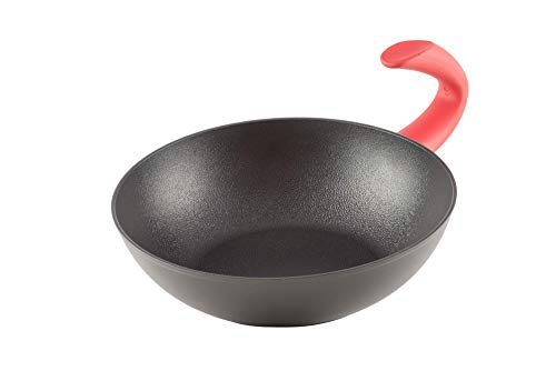 DOMO G japanischen Zero Wok, Durchmesser 28 cm, Aluminium, anthrazit, 46.5 x 28.8 x 8 cm
