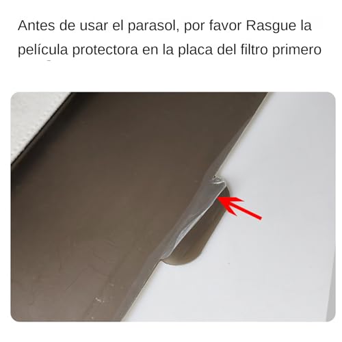 Alargador de visera parasol para coche y protector extensible térmico 4