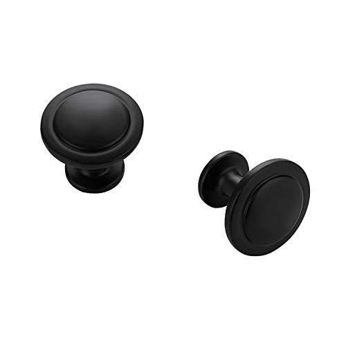 Image of Ravinte 3 Pack Matte Black Cabinet Pulls 1-1 /4 inch Kitchen Cabinet Knobs and Drawer Pulls for Dresser Drawers