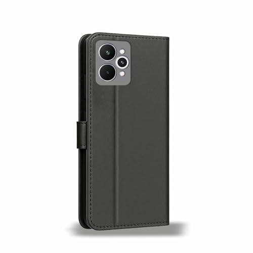 Image of AIBEX Shock Proof Flip Compatible for Realme 15 Pro 5G Flip Cover Leather Finish | Inside TPU with Card Pockets | Wallet Stand | Complete Protection Flip Case- Black