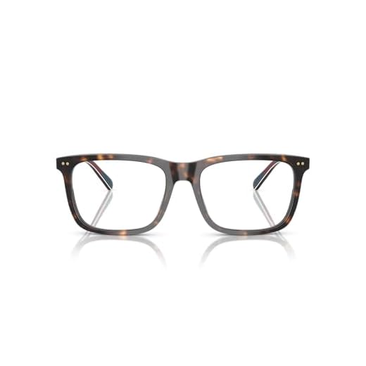 POLO RALPH LAUREN Armação retangular masculina Ph2282 para óculos de grau, Lente Havana escura brilhante/demonstração, 56 mm