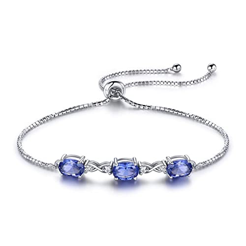 Bracelet tanzanite ajustable pour s'adapter à tous les poignets