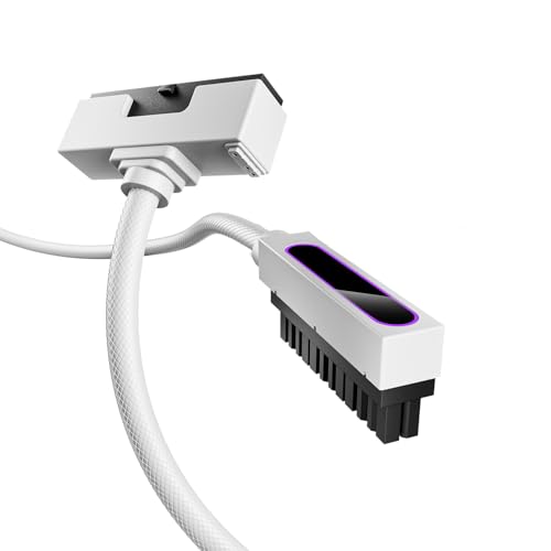 Image of AsiaHorse Hydrus-24PIN PC PSU Extension Cable ARGB LED, Copper Wire Motherboard Power Extension Cable Integrated Design, 2000W Power (Whole Set), PC Power Cord for Cable Management-Left Out