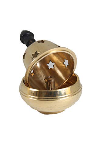 Lampe en laiton de bol Diya de 2,5 pouces avec un couvercle étoilé traditionnel