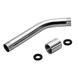 Ejoyous Tubo di Prolunga per Braccio Doccia 20 Cm, Filettatura G1/2 Braccio Doccia in Acciaio Inossidabile Braccio per Soffione Doccia a Parete per Soffione Doccia a Soffitto Bagno