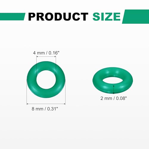 Anillos de goma fluorada PATIKIL de 8mm de diámetro para sellado de motores 2