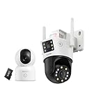 ZOSI C518 4K Indoor WiFi Pan/Tilt Security Camera with Auto Tracking and C298 Lite 4MP Dual-Lens(2MP+2MP) PT Camera, Auto Track, AI Detection, Night Vision, 2-Way Talk, Memory Card Storage