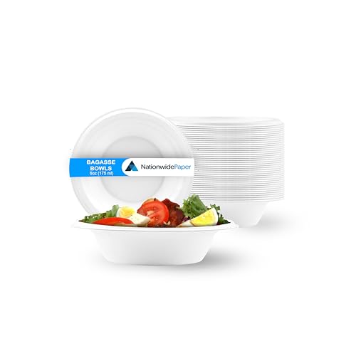 Cuencos desechables de papel compostables para postres y ensaladas, boles biodegradables 175ml 2