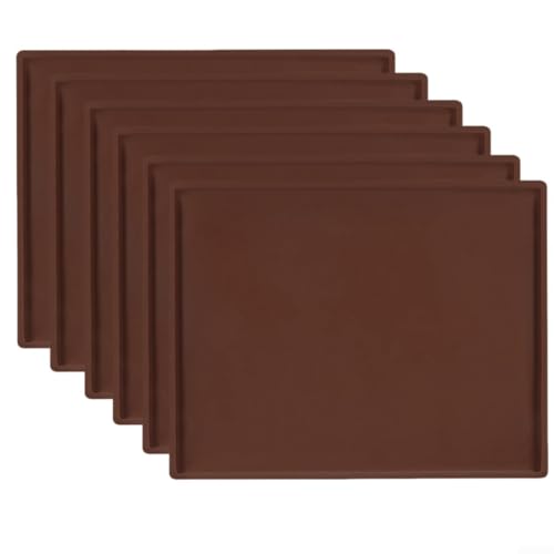 Tidgel Lot de 6 tapis de cuisson en silicone pour déshydrateur Cosori, feuilles antiadhésives avec bords surélevés, plateaux réutilisables en cuir, 30,5 x...