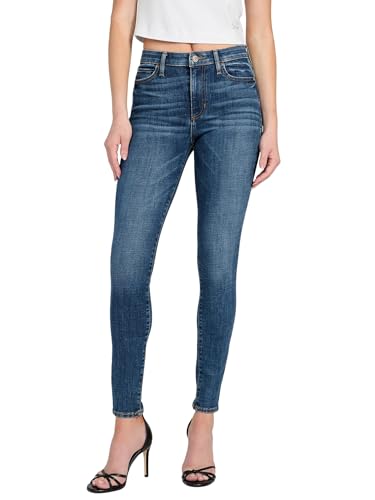 Guess Women's High Rise 1981 Skinny Jeans, Jeans for Women, Zipper Closure, Machine Wash, Imported, Maya Bay, 30